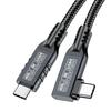 Угловой USB4 Type-C кабель для передачи данных, 8K HD, скорость передачи 40 Гбит/с / 80 Гбит/с, 5А, 240 Вт, Совместим с Thunderbolt 4/5