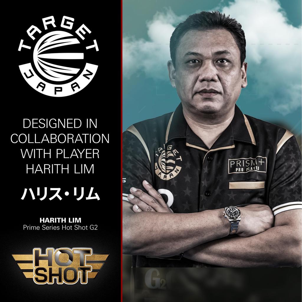 Target Japan PRIME SERIES HOT SHOT G2 90% 2BA SOFT TIP DARTS | 90% Tungsten K-Flex 2BA Soft Tip Dart Set, 19G | K-Flex No. 6 Shape Flights and Shafts