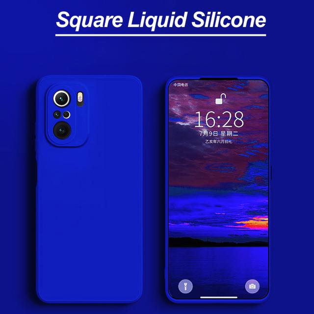 Liquid Silicone Case for XiaoMi 13 Lite 12T 12 Pro 12X 11 11T 10 10T 9 9T 8 Lite RedMi Note 12 11s 10s 9s 8 7 12c Cover Soft Camera Lens Protection
