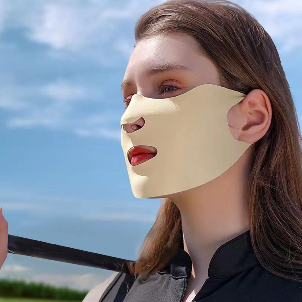 Traceless Ice Silk Mask Anti-UV Riding Face Mask Fashion Face Cover Scarf Outdoor Sports
