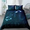 Комплект постельного белья со знаком зодиака Водолей 3D King Queen Double Full Twin Single Size Duvet Cover Pillow Case Set