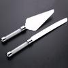 2pcs Wedding Cake Server Set Knife Pizza Shovel Tools Birthday Crystalline Party Gift Stainless Steel Elegant Pizza Dessert Tool