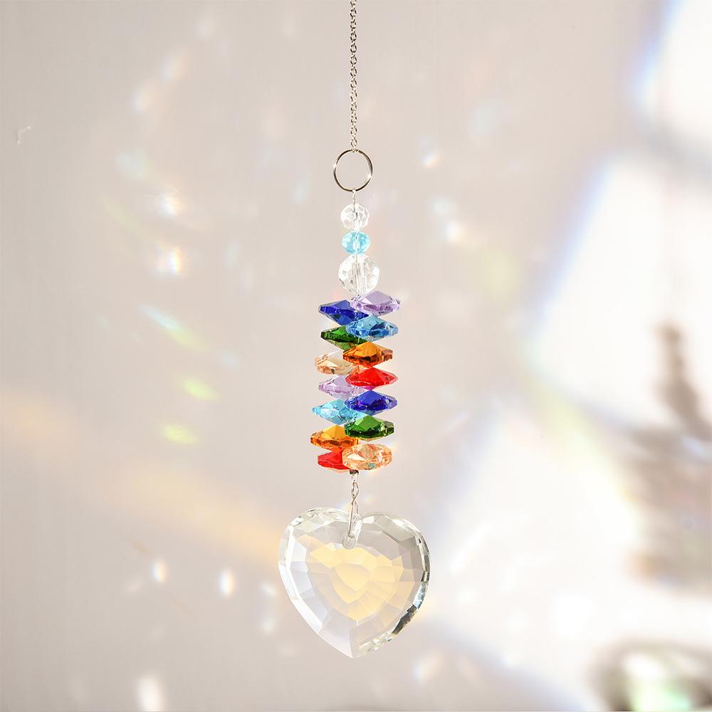 Rainbow Love Crystal Suncatcher Set - Three-Piece Crystal Ball Decor