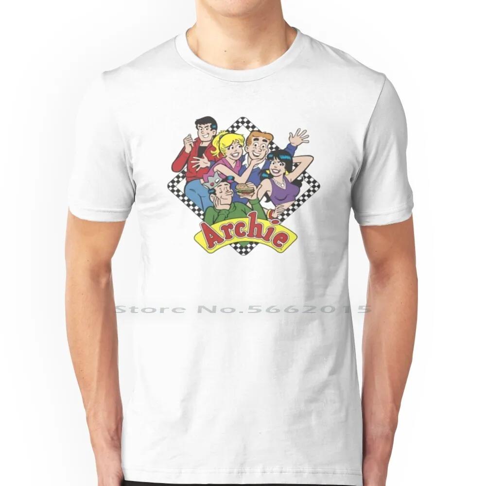 The Archies T Shirt 100% Cotton Archie Veronica Jughead Richie Classic Cartoon Comics Short Long Sleeve Tee Top