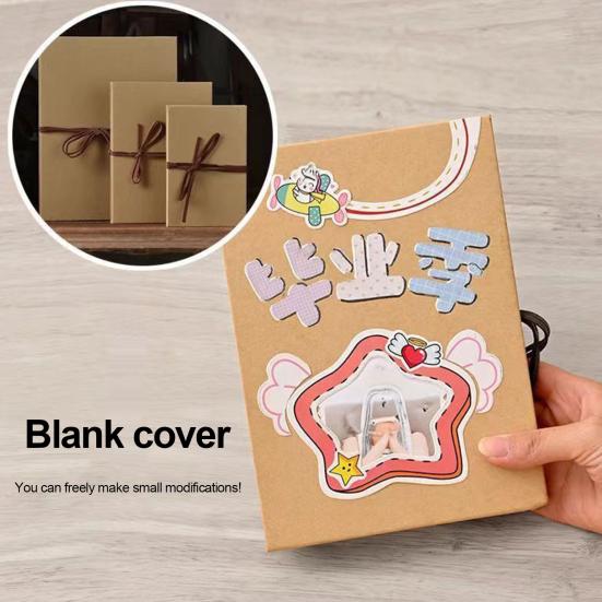 Accordion Scrapbook Album Stretchable Folding Hardcover Photo Album DIY Handmade Couples Memory Book Valentine's