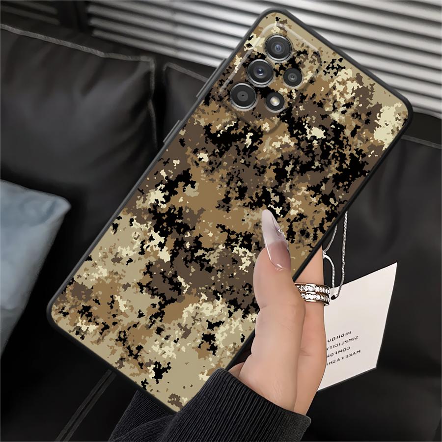 Чехол для Samsung Galaxy A03 A01 A02 A10 A20 A50 A70 A04 A05 A30 A40 A06 Note 20 Ultra 9 10 Мягкая задняя крышка телефона Камуфляж