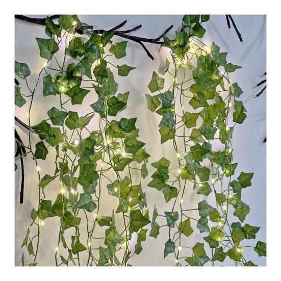 Artificial Light Faux Cherry 10 Ft Garland String Blossom Garland Green Creeper