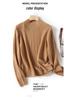 Women's Retro Half-High Neck Cable Knit Wool Sweater (BN629) - Autumn Winter Casual Knitwear
