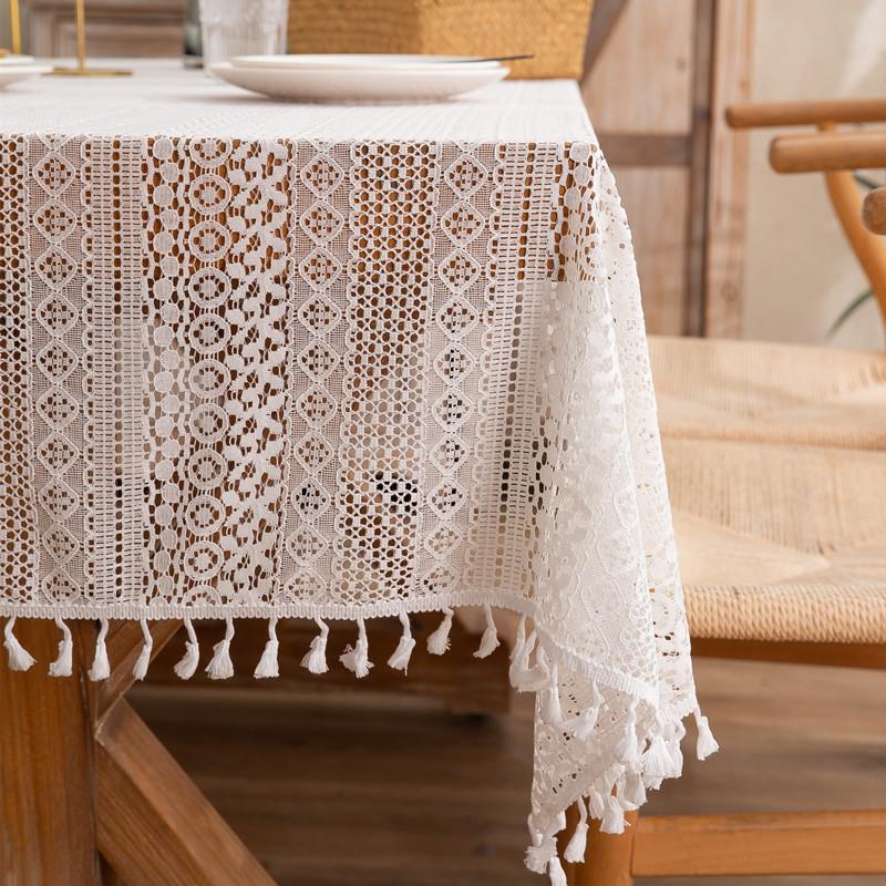Прямоугольная кружевная скатерть, скатерть для свадьбы, Рождества, дня рождения, Рождества, банкетного декора, домашний обеденный стол, крышка Manteles