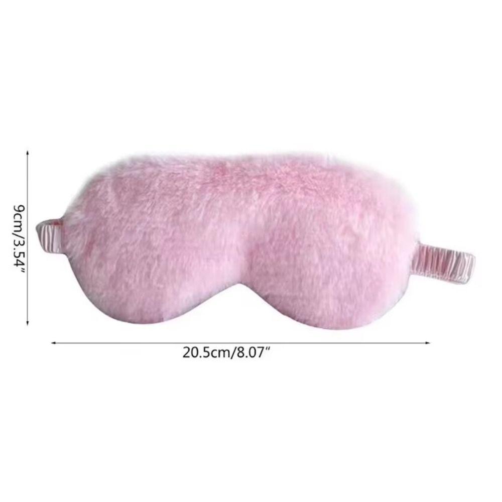 Solid Color Soft Plush Eyepatch Plush Velvet Plush Eye Cover Sleeping Eye Mask Home Sleep