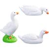 3 Pcs Mini Duck & Goose Figurines - Resin Fairy Garden Decor, Aquarium Fish Tank Accessories, Micro Landscape Moss Terrarium DIY Crafts, Home