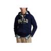 Куртка мужская с капюшоном на молнии Polo Ralph Lauren с логотипом, шерстяная, темно-синяя 710981151-002