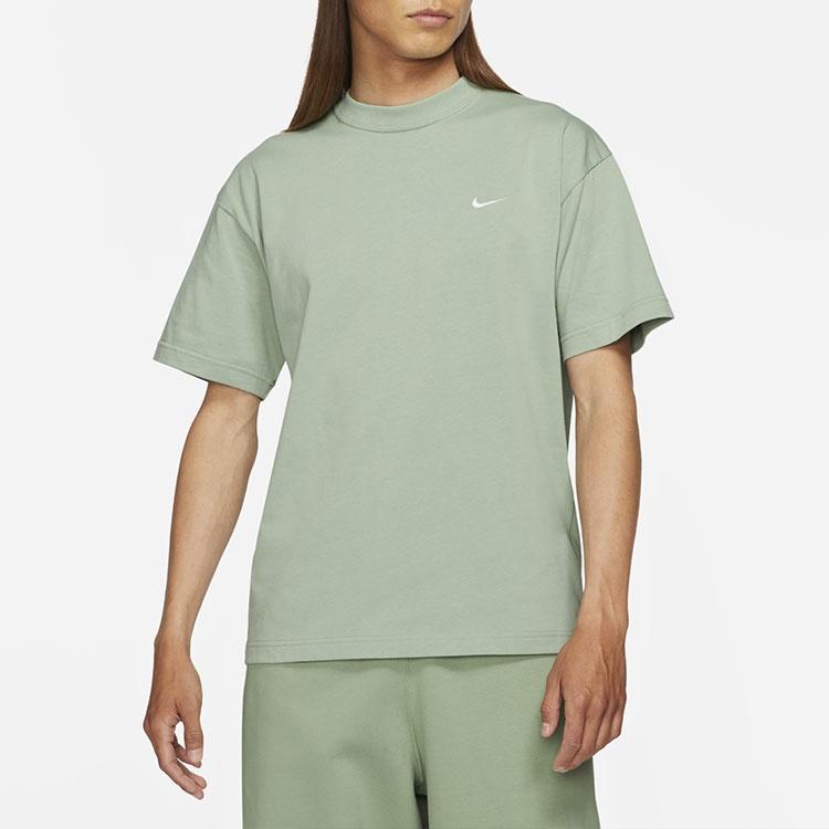 Men's Nike Lab Solo Swoosh Basic Sports Short Sleeve Light Green T-Shirt DA0321-006