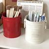 Держатель для карандашей, многофункциональный настольный органайзер большой емкости, американский стиль, винтажное новогоднее, рождественское ведро для хранения кистей для макияжа для студентов