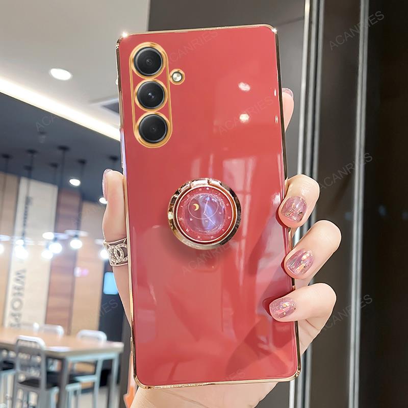 A 55 35 25 15 05S Роскошный чехол-подставка с кольцом-держателем для Samsung Galaxy A55 A35 A25 A15 A05S 4G 5G 2024 Силиконовая задняя крышка