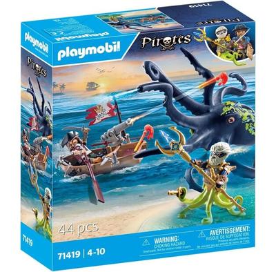Конструктор пластиковый Playmobil 71419 пираты битва с гигантским осьминогом