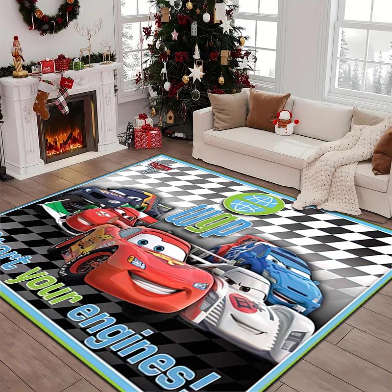 1PC Lightning McQueen Rug - home decoration Carpet For Living Room Bedroom Flooring Computer Chair Area Rug