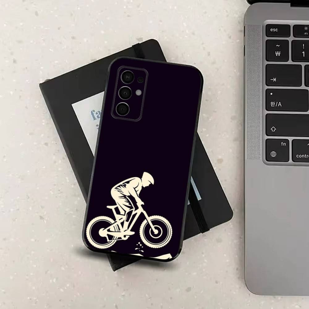 Bike Sport Bicycle Phone For Samsung Galaxy A53,31,52,72,41,22,73,32,71,Note,J7,8,9,5G Soft Black Silicone Case