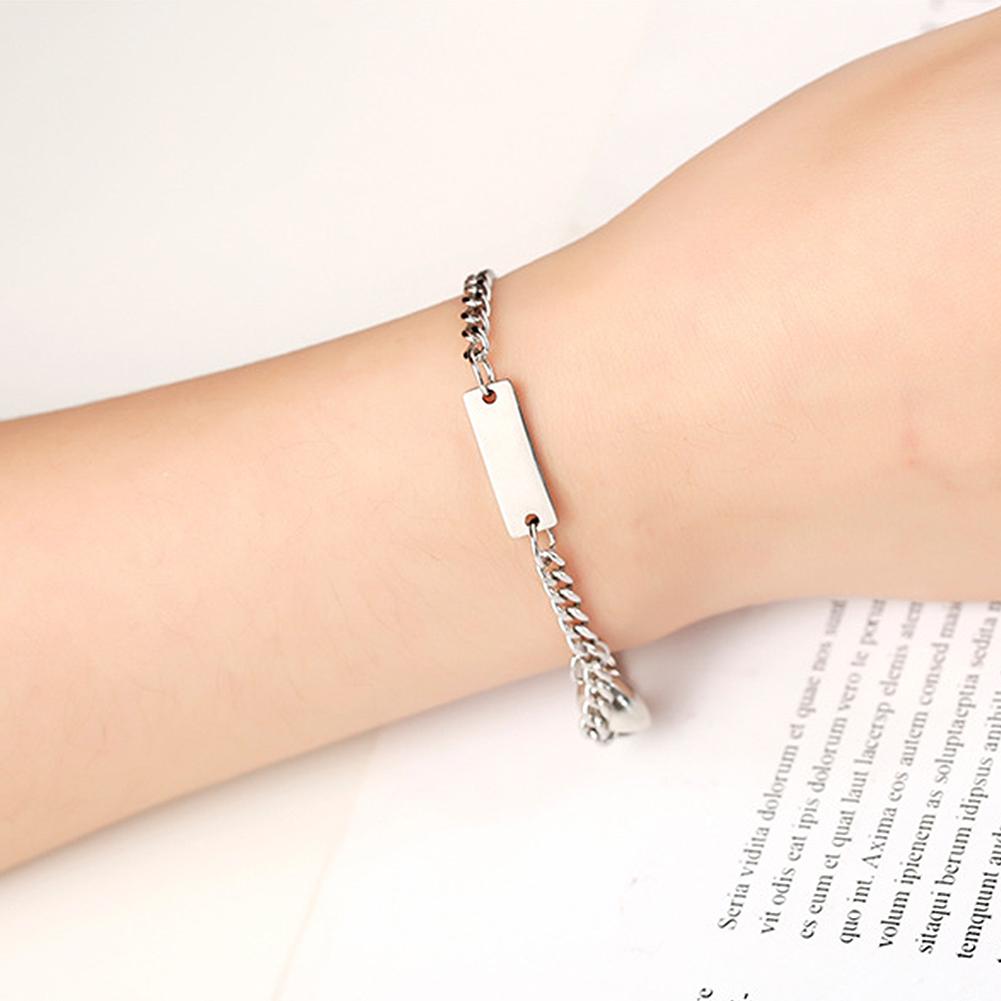 Love Magnetic Titanium Steel Couple Bracelets Simple Pendant Magnetic Couple Bracelets Women Men Hand Jewelry