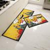 Красный впитывающий двухкомпонентный кухонный коврик для пола - Машинная стирка