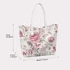 Elegant Floral Tote Bag for Daily Commute Shopping Portable Lightweight Stylish Women Casual Handbag