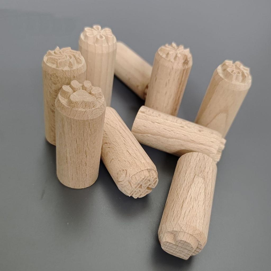 9pcs/lot Scrapbook Wooden Seal Baby Custom Stamp Personalized Hand Carved Stamps for Crafting Dia2cm x 5cm