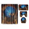 Thriller Skull Bathroom Shower Curtain Floor Mat Toilet Cover Foot Mat Four-Piece Set