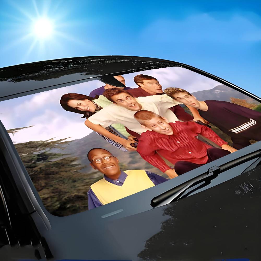 Hot TV M-Malcolm In The M-Middl Car SunShade Windscreen Cover Shade Car SunShade UV Rays Car Sun Visor Protector