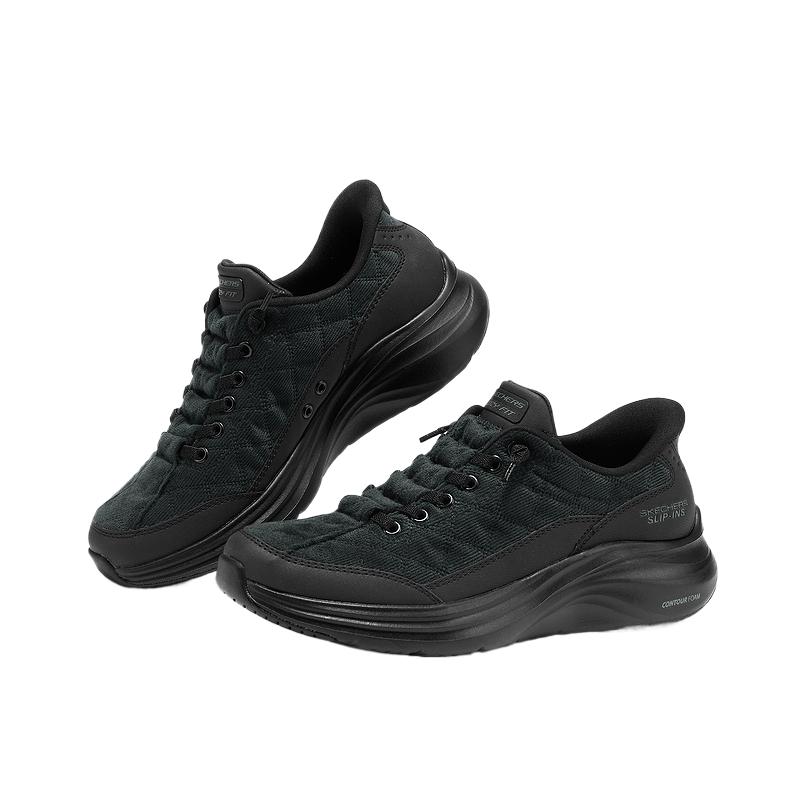 Skechers Sport Womens Full Black Casual Shoes Simple Comfortable Stylish Versatile Breathable 150417-BBK