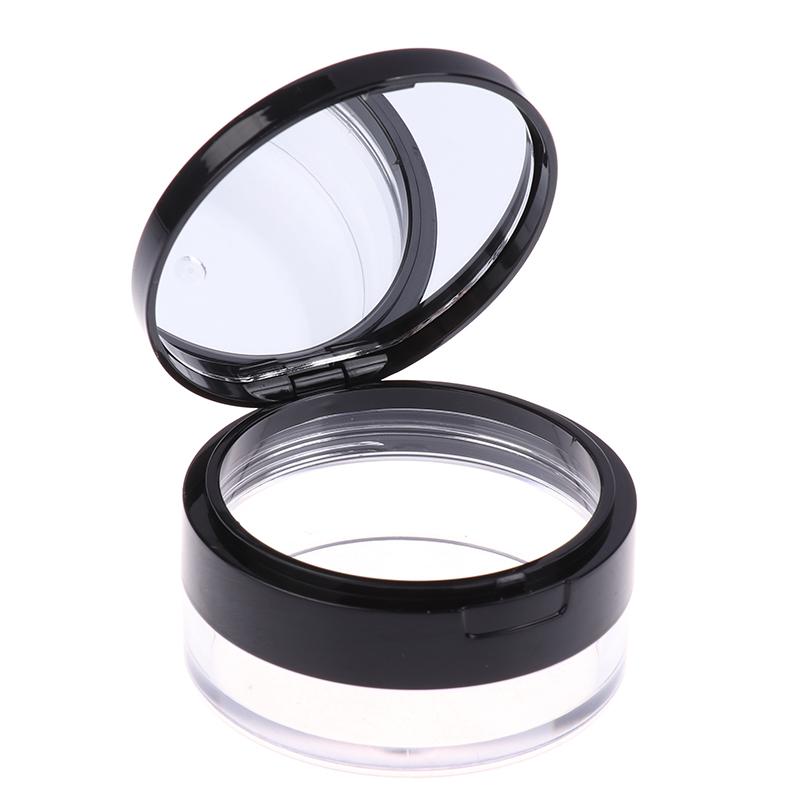 Пудреница Косметический контейнер Дорожный Пустой Многоразовый Косметическая баночка Горшочек Рассыпчатая пудра Сифтер Кейс С зеркалом