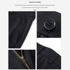 ROMON Men's Ice Silk Straight-Leg Business Casual Trousers