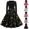 Women's Casual Valentine's Day Print Round Neck Pullover High Waist Long Sleeve Dress