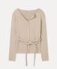 MIXXO Пуловер с открытым воротником и ребристой отделкой_Miwkag314T