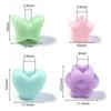 100pcs Heart Star Butterfly Flower Acrylic Beads Loose Spacer Beads Large Hole Beads for Jewelry Making Diy Bracelet Necklace