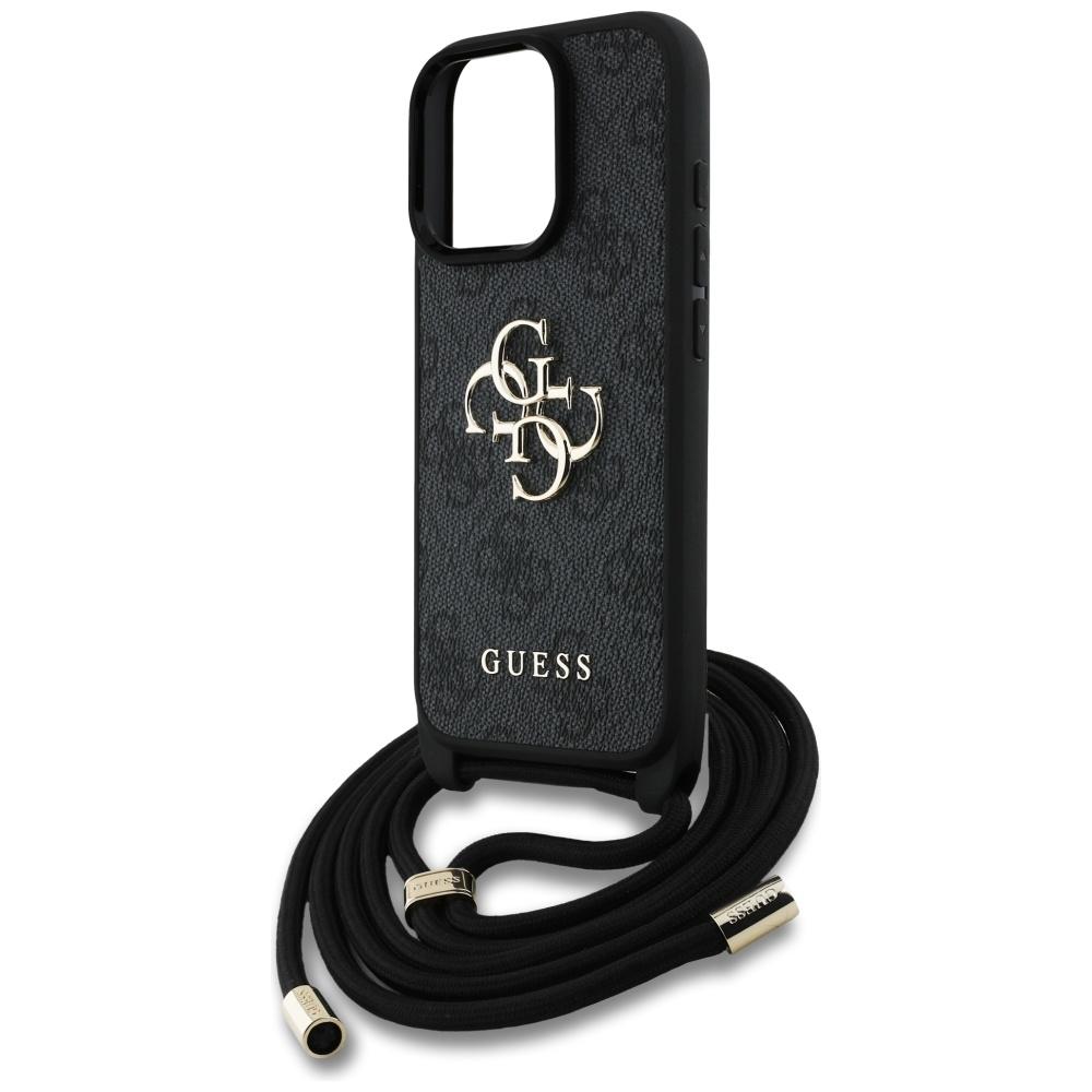 Etui do iPhone 16 Pro Guess 4G Big Logo Crossbody Czarne