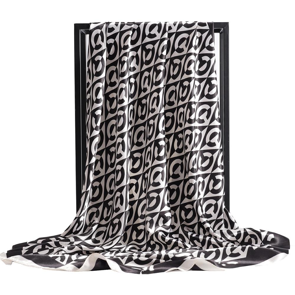 High-quality Luxurious Silk Scarves Headband Scarfs Neck Scarf For Women Chain Silk Scarf Women's Decorative Shawl