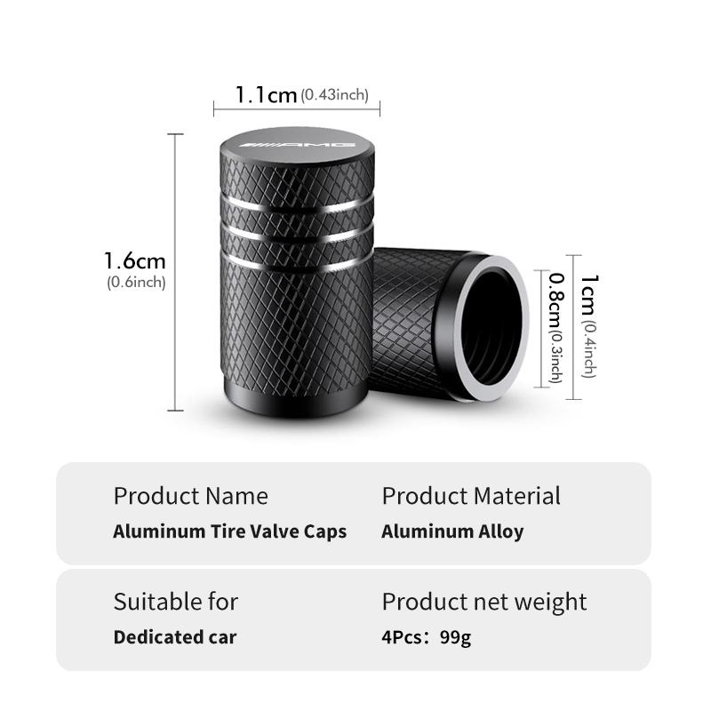 4pcs Car Wheel Tire Valve Rim Stem Cover Airdust Waterproof Cap For Mercedes Benz AMG A B C E S G Class A180 CLK CLA GLE GLC ai1
