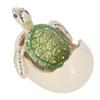Hatching Turtle Trinket Box Green Hand Made Zinc Alloy Metal Baby Turtle Figurine Craft Jewelry Box
