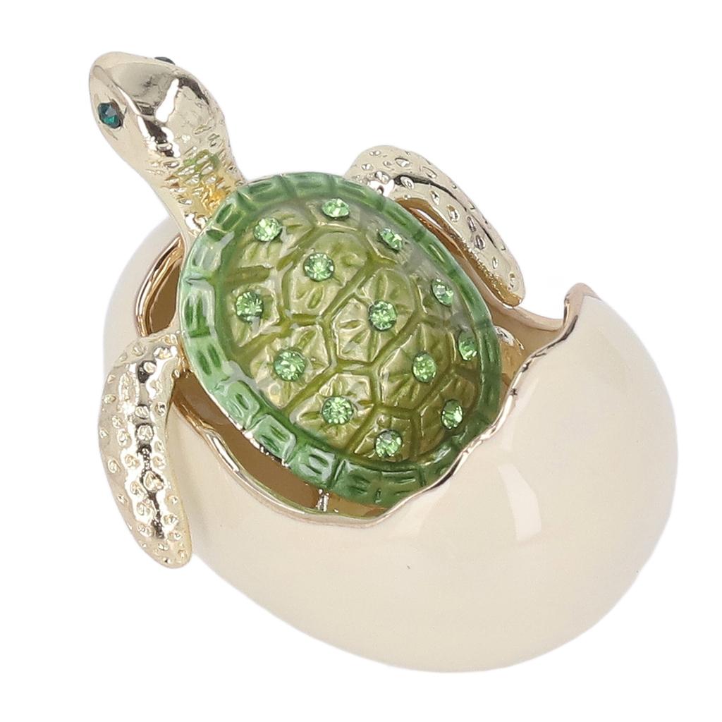 Hatching Turtle Trinket Box Green Hand Made Zinc Alloy Metal Baby Turtle Figurine Craft Jewelry Box