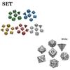 35Pcs Gift 5 Color Polyhedral Game Accessory Dice Set Iidescent Dices