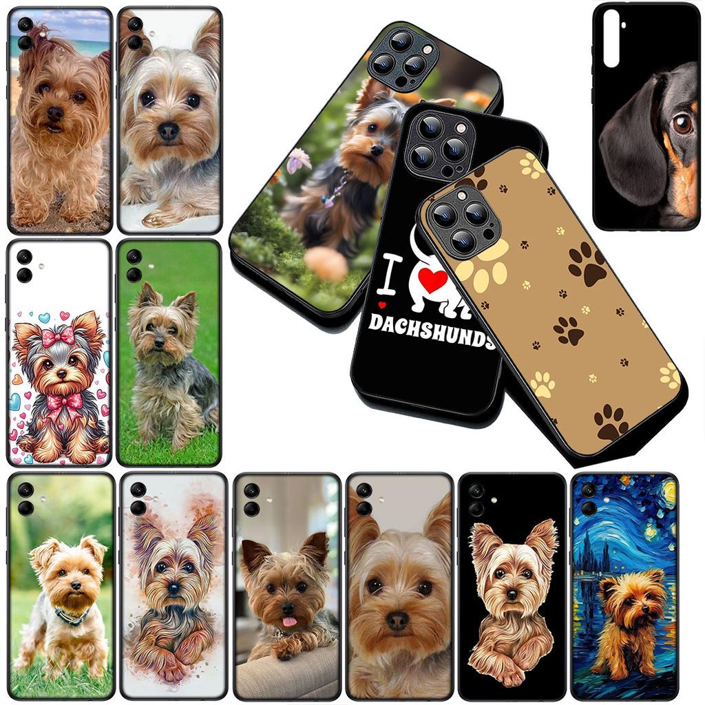 Casing for Apple iPhone 12 13 Pro Max Mini ProMax X XR Air 13Pro XS Phone Cover Soft Case Yorkshire Terrier Yorkie Dachshund Dog