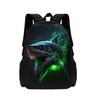 Mochila 3D Shark Print Детская школьная сумка с рисунком из мультфильмов животных Школьная сумка для мальчиков и девочек Легкий детский рюкзак