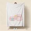 VIKAMA Cute Selfie Pig Flannel Air Conditioner Throw Blanket Cartoon Pig Phone Print Soft Warm Sofa Bedroom Kids Room Decor