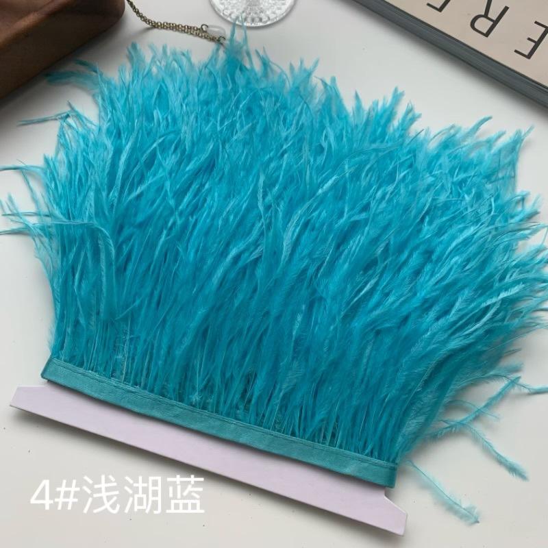Ткань с отделкой из страусиных перьев 10-15 см Аксессуары для одежды DIY Украшение юбки Декольте платья Манжеты Перья