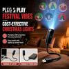 LED Ambient Lamp USB Projector Light for Christmas, Flexible Gooseneck Night with 6/10/15/20 Xmas Decorative Projection Films, Bedroom Ceiling