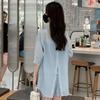 Летняя и весенняя модная одежда для миниатюрных женщин: облегающая рубашка с защитой от солнца, топ-камисоль и комплект шорт