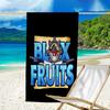 Пляжное полотенце с принтом игры Blox Fruits - мягкое, впитывающее, быстросохнущее, можно стирать в машине - идеально для плавания, кемпинга, купания