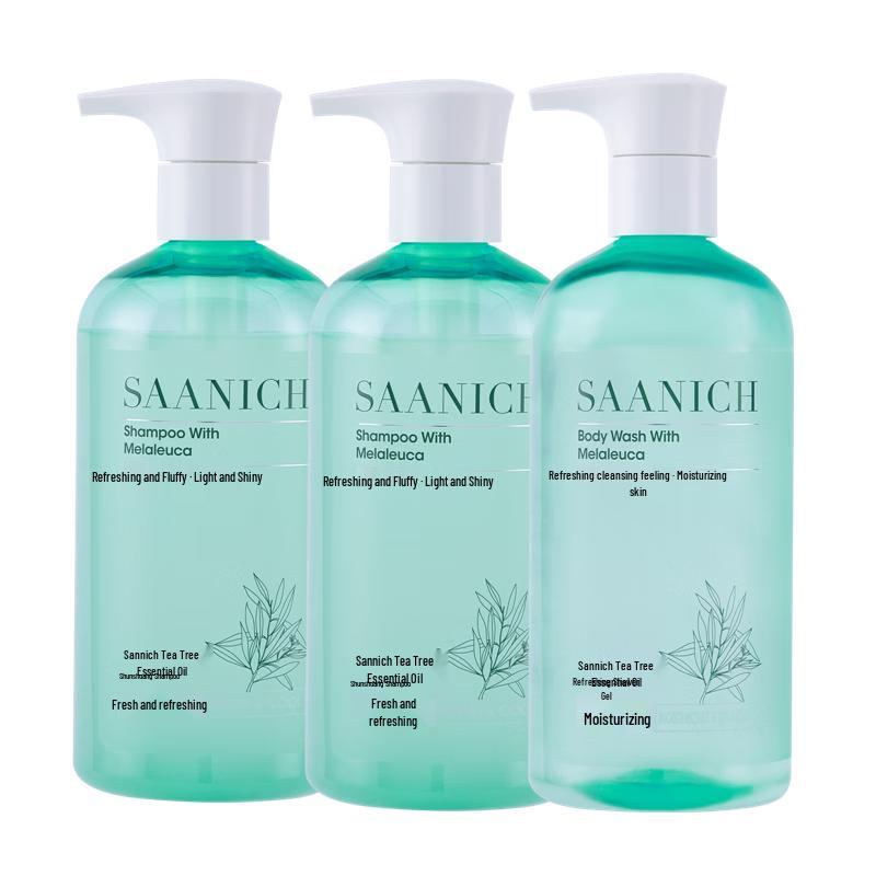Saniqi Tea Tree Essential Oil Shampoo & Body Wash Set