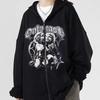 Темно-готическая оверсайз толстовка на молнии для пар - Унисекс Y2K стиль