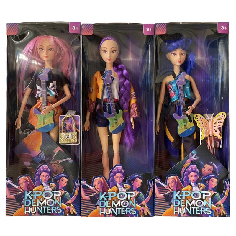 K-pop Игрушка Фигурка Охотники на демонов Derpys Тигр Руми Мира Зои Сасси с красочными огнями Тематическая песня для фанатов Рождественские подарки